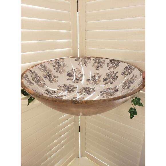 WOOD AND ACRYLIC DECORATIVE BOWL - Picture 7 of 8